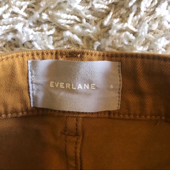 Everlane The Straight Leg Crop High Waist Pants - Ochre Mustard Yellow 6S - Picture 6 of 9
